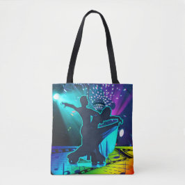 Bolso De Tela Colores del neón de la bola de discoteca de la
