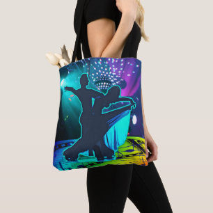 Bolso De Tela Colores del neón de la bola de discoteca de la