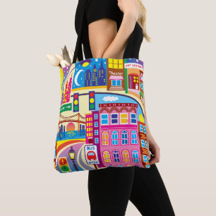 Bolso De Tela Colores del paisaje urbano