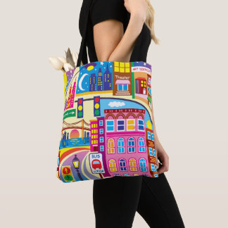 Bolso De Tela Colores del paisaje urbano