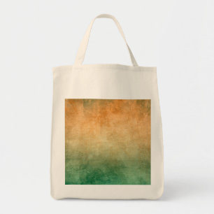 Bolso De Tela Colores ondulados - Naranja y verde
