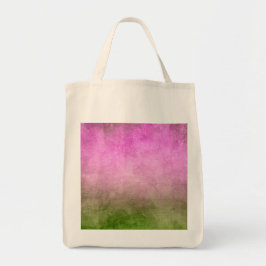 Bolso De Tela Colores ondulados - rosa y verde