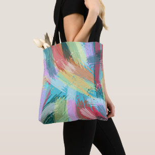 Bolso De Tela Colores Pastel de estilo Resumen Arte