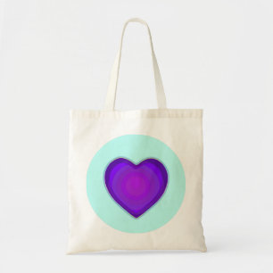 Bolso De Tela Colores pasteles y corazones morados golpeando
