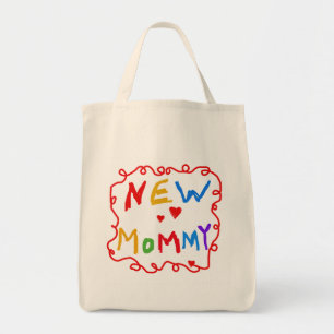Bolso De Tela Colores primarios Textos Nuevas camisetas mami