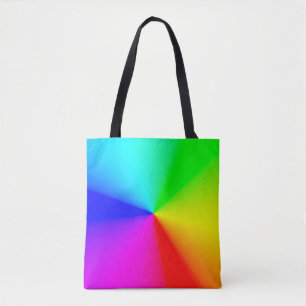 Bolso De Tela Colores radiales del arcoiris LGBT