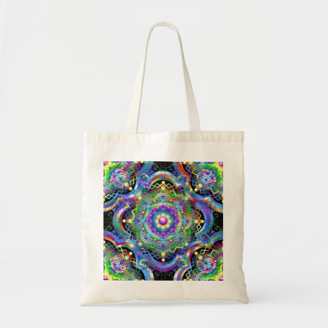 Bolso De Tela Colores Universos de Mandala (Frente)