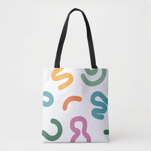 Bolso De Tela Colorful Abstract Shapes Pattern (Anverso)