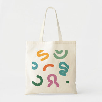 Bolso De Tela Colorful Abstract Shapes Pattern