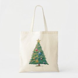 Bolso De Tela Colorful Christmas Tree