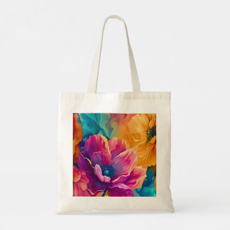Bolso De Tela Colorful Floral Tote Bag