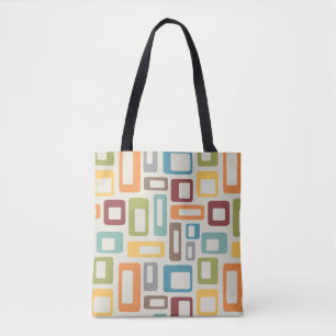 Bolso De Tela Colorful Mid Century style shapes