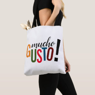 Bolso De Tela ¡Colorful Mucho Gusto! Encantado de conocerte