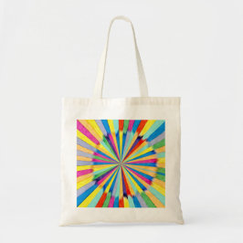 Bolso De Tela Colorful Radial Burst