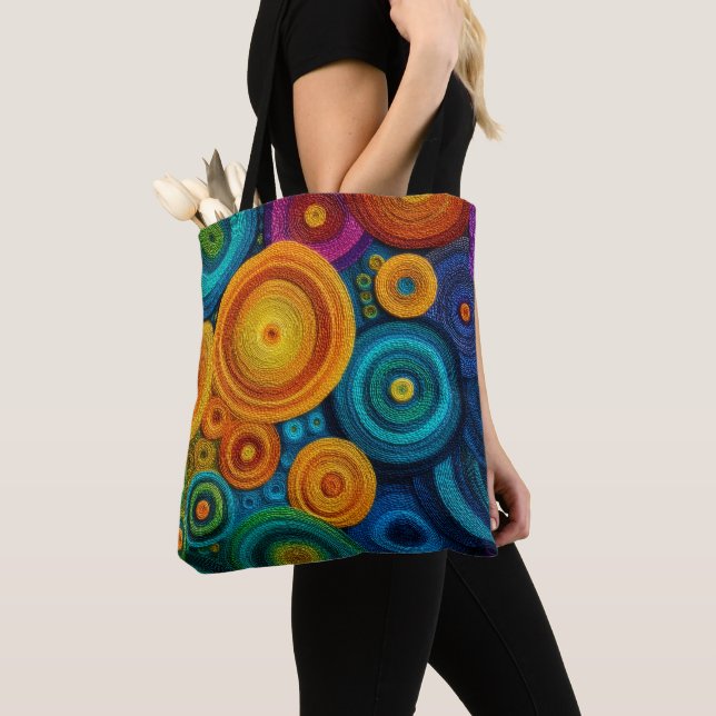 Bolso De Tela Colorful Spiral Abstract Pattern Geometric Swirl (Detalle)