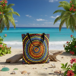 Bolso De Tela Colorful Spiral Dot Pattern Tote Bag – Vibrant Art