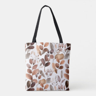 Bolso De Tela Colorida acuarela Eucalyptus deja boho rústico