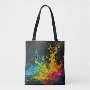 Bolso De Tela Colorida Esplash de pintura