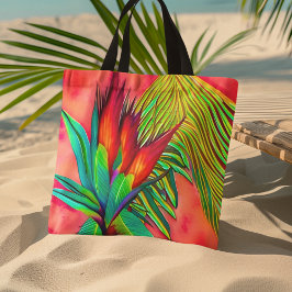 Bolso De Tela Colorida Flor del Ave del Paraíso