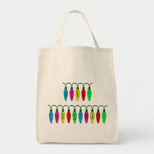 Bolso De Tela Colorida fuente de las luces navideñas de Feliz