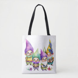BOLSO DE TELA COLORIDA MARDI GRAS GNOMES