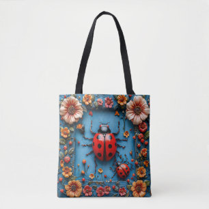 Bolso De Tela Colorida mariquita 3d