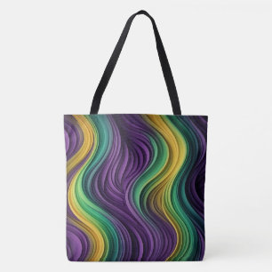 Bolso De Tela Colorida ola de Mardi Gras
