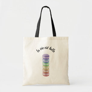 Bolso De Tela Colorida pila de macarones dulces:la vie est belle