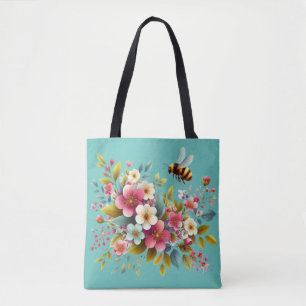Bolso De Tela Colorida, Primavera/Abeja floral