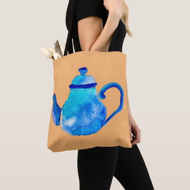 Bolso De Tela Colorida tetera azul (Detalle)