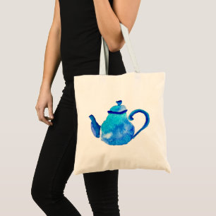 Bolso De Tela Colorida tetera azul