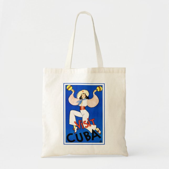 Bolso De Tela Colorida visita de cosecha a Cuba (Frente)
