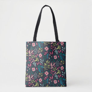 Bolso De Tela Colorida y florida impresión floral con flores y h
