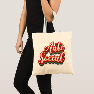 Bolso De Tela Coloridamente anti-social