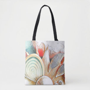 Bolso De Tela Coloridas cascadas en la pintura acuática de la pl