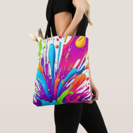 Bolso De Tela Coloridas Esquirlas de pintura líquida