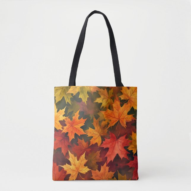 Bolso De Tela Coloridas hojas de arce Carryall (Anverso)
