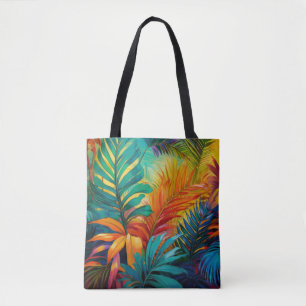 Bolso De Tela Coloridas hojas de selva tropical