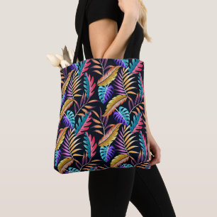 Bolso De Tela Coloridas hojas tropicales