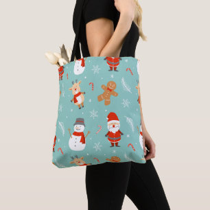 Bolso De Tela Coloridas Navidades merry y Bright 2023 Familia Ho