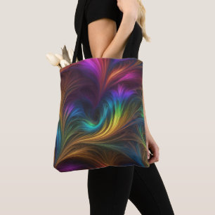 Bolso De Tela Colorido Arcoiris Swirl