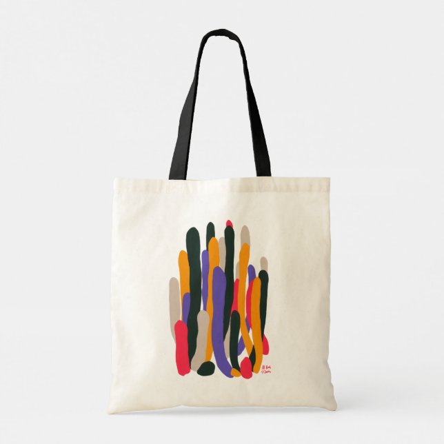 Bolso De Tela Colorido Cacti Tragetasche (Reverso)