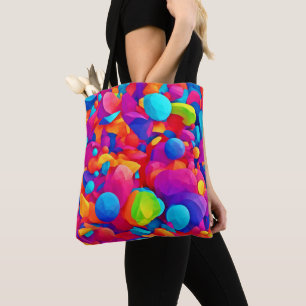 Bolso De Tela Colorido de gran angular resume el arte