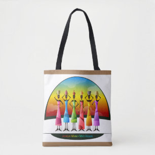 Bolso De Tela Colorido diseño de mujeres africanas