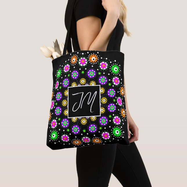 Bolso De Tela Colorido Dot Mandala (Detalle)