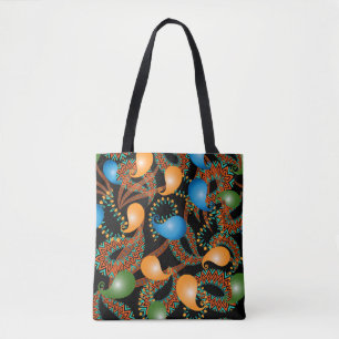 Bolso De Tela Colorido floral de origen étnico 3d Paisley sin fi