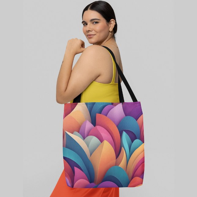 Bolso De Tela Colorido fondo abstracto solapado curvo (Subido por el creador)