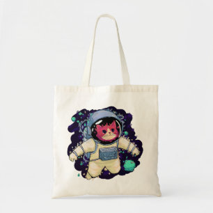 Bolso De Tela Colorido gato astronauta