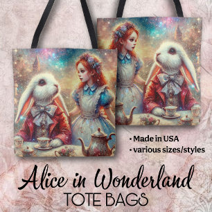 Bolso De Tela Colorido Hermoso Conejo de Alicia en el País de la