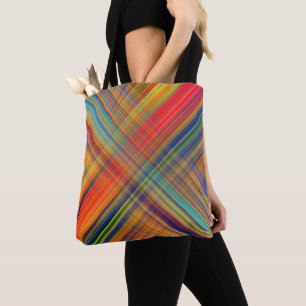Bolso De Tela Colorido Kriss Kross Pattern Plasté